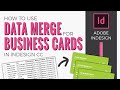 How to make business cards from a spreadsheet with data merge in Adobe InDesign