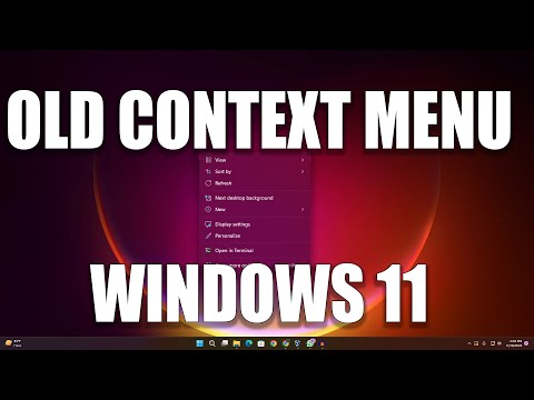 How To Get Old Right Click Context Menu in Windows 11