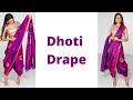 Dhoti Style Saree Draping | Easy Silk Saree Draping | Tia Bhuva