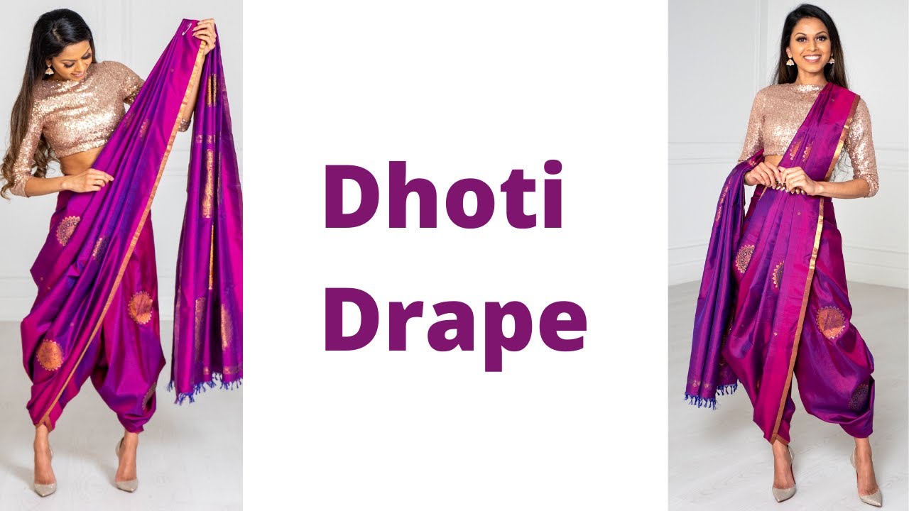 Dhoti Style Saree Draping  Easy Silk Saree Draping  Tia Bhuva