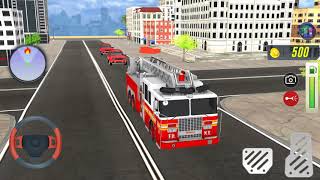 Fire Truck Driving Rescue 911 Simulator - Fire Engine Games#1 - Android Gameplay screenshot 3