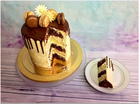 gâteau-au-yaourt,-drip-cake,-ganache-au-chocolat