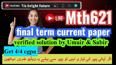 mth621 final term current paper solution 2023 || mth621 current paper verified solution|| #mth621
