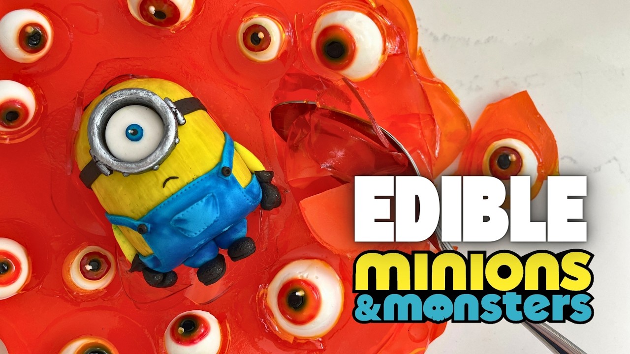 👁️ NEW! Minions & Monsters Edible Tutorial | Jelly Irene