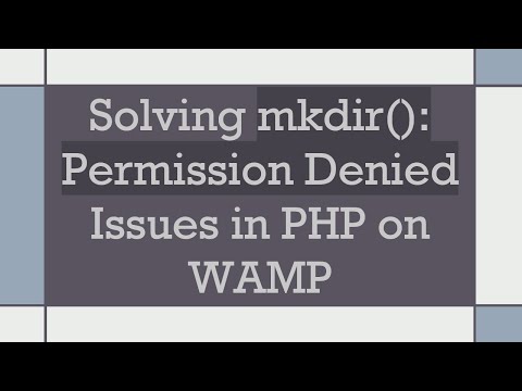 Solving mkdir(): Permission