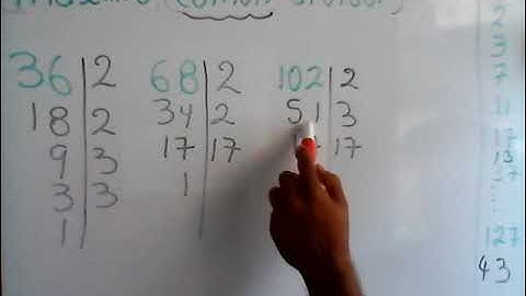 Maximo Comun Divisor 36  68  102