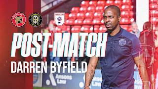 Post-match: Darren Byfield assesses defeat against Harrogate Town