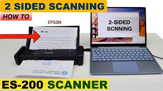 Epson WorkForce ES-200 Scanner 2-Sided Scanning Tutorial.