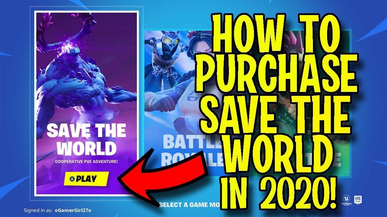 HOW TO PURCHASE SAVE THE WORLD IN 2020! FORTNITE YouTube