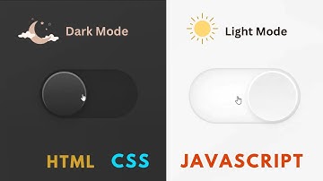 Toggle Button In HTML CSS JavaScript | Dark and Light Mode