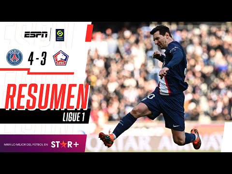 ¡GOLAZO DE TIRO LIBRE DE MESSI EN LA ÚLTIMA PARA UN TRIUNFO INOLVIDABLE! | PSG 4-3 Lille | RESUMEN