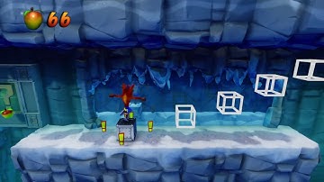 Crash Bandicoot 2 Cortex Strikes Back LV.02 Snow Go (100% RED GEM)-NO DEATHS
