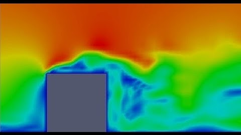 Flow around a wall mounted cube