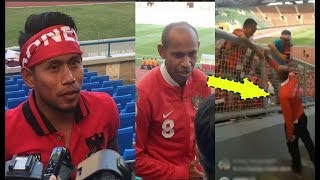 Suporter Bersorak! Legend Elie Aiboy dan Andik Dukung Indonesia di Stadion syah alam Malaysia