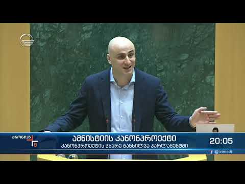 ამნისტიის კანონპროექტის ცხარე განხილვა პარლამენტში