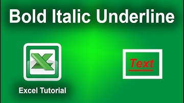 How to text bold italic and Underline in Microsoft Excel 2017