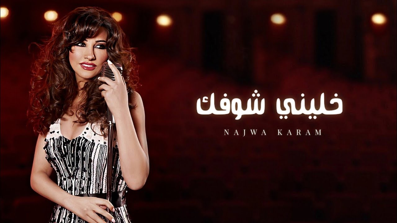 Najwa Karam | Khalini Shoufak ( lyrics video ) -  نجوى كرم خليني شوفك بالكلمات