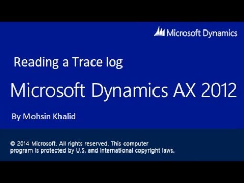 How to read a Trace log etl file through Trace Parser in Dynamics AX 2012