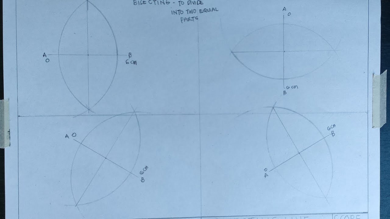 How to Draw Bisecting Line| Technical Drawing 1||Plate 2.3 - YouTube