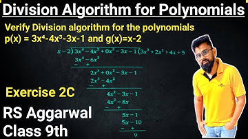 Division Algorithm in Polynomial | Verify Division algorithm for the polynomials p(x)=3x^4-4x^3-3x-1