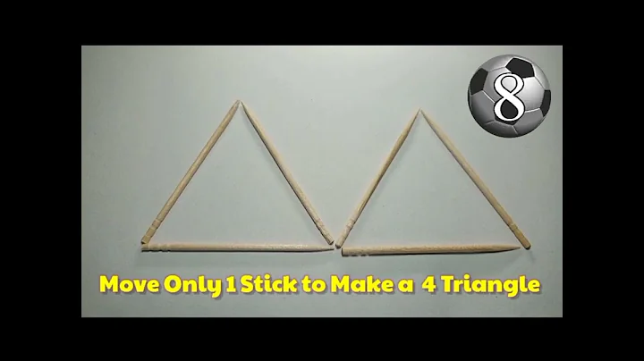 Move Only 1 Stick to Make a 4 Triangle #shorts