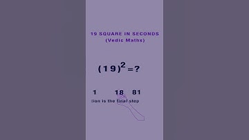19 Square Trick II #maths #shorts #squaretrick