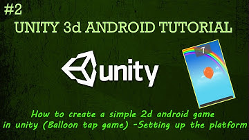 2.How to create a simple 2d android game in unity( balloon tap)-Setting up the Platform