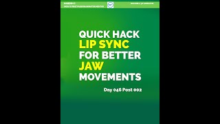 Quick Lipsync Hack for Better Jaw Movements | How to animate lip sync #3danimation #cgischoolz