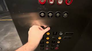 A rocket! 🚀 (Fast) Montgomery Kone ￼South Elevators @ Summit County Parking Garage, Akron OH
