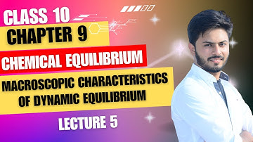 Macroscopic Characteristics of Dynamic Equilibrium | Class 10 Chapter 9 Chemistry | HAK Chemistry