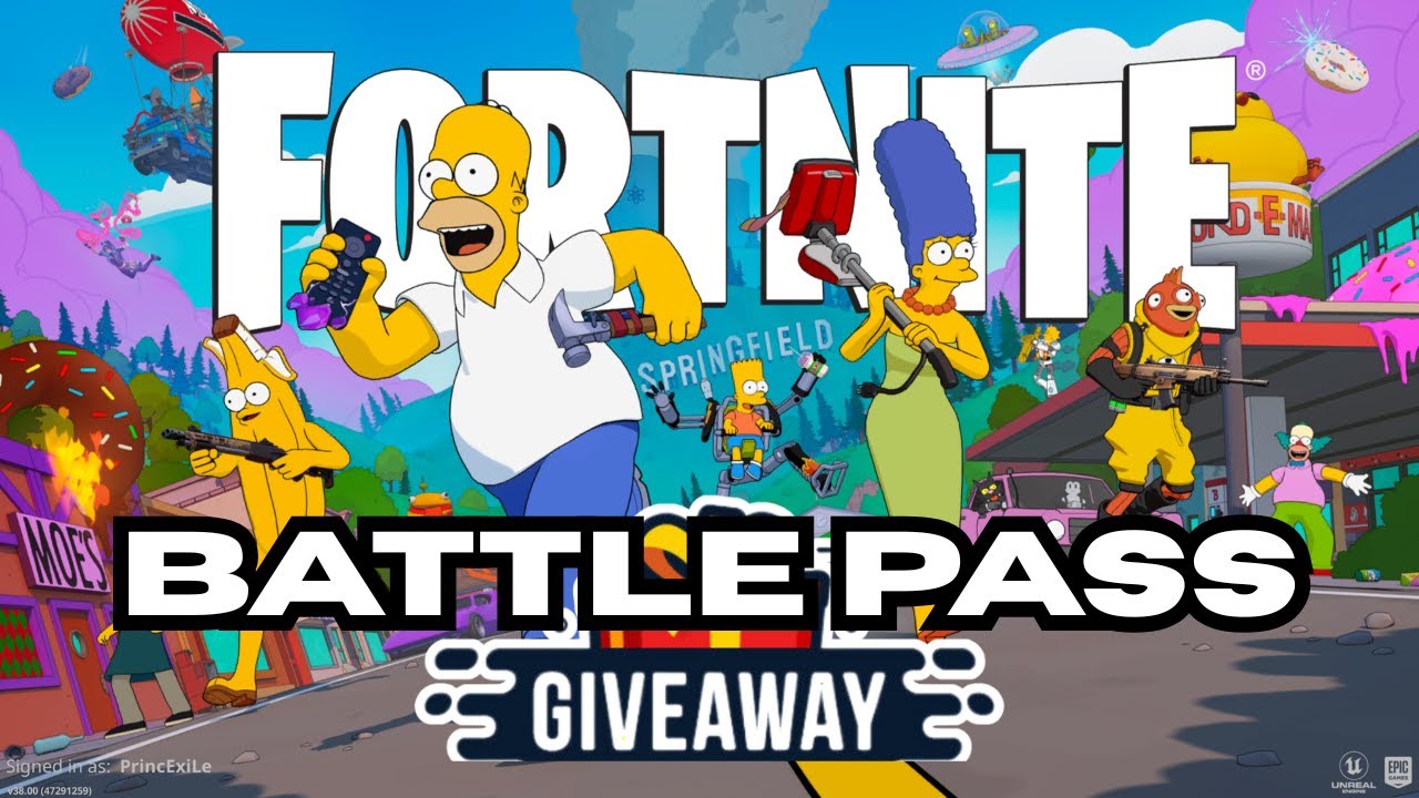 The Simpsons Springfield Battle Pass Giveaway (Fortnite)