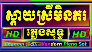 Vignette de la vidéo "ស្ដាយស្រីមិនភរ ភ្លេងសុទ្ធ ខេមរៈសិរីមន្ត Khmer New year karaoke cambodia karaoke cover new version"