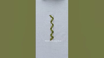Zig-zag Chain stitch tutorial #stitch #chainstich #tutorial