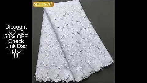 SJD LACE African Sequins Guipure Cord Lace Fabrics 5 Yards 2025 New Nigerian Water Soluble Lace  For