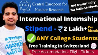 Free Training + Internship In Switzerland | International Internship For Students | Paid Internship