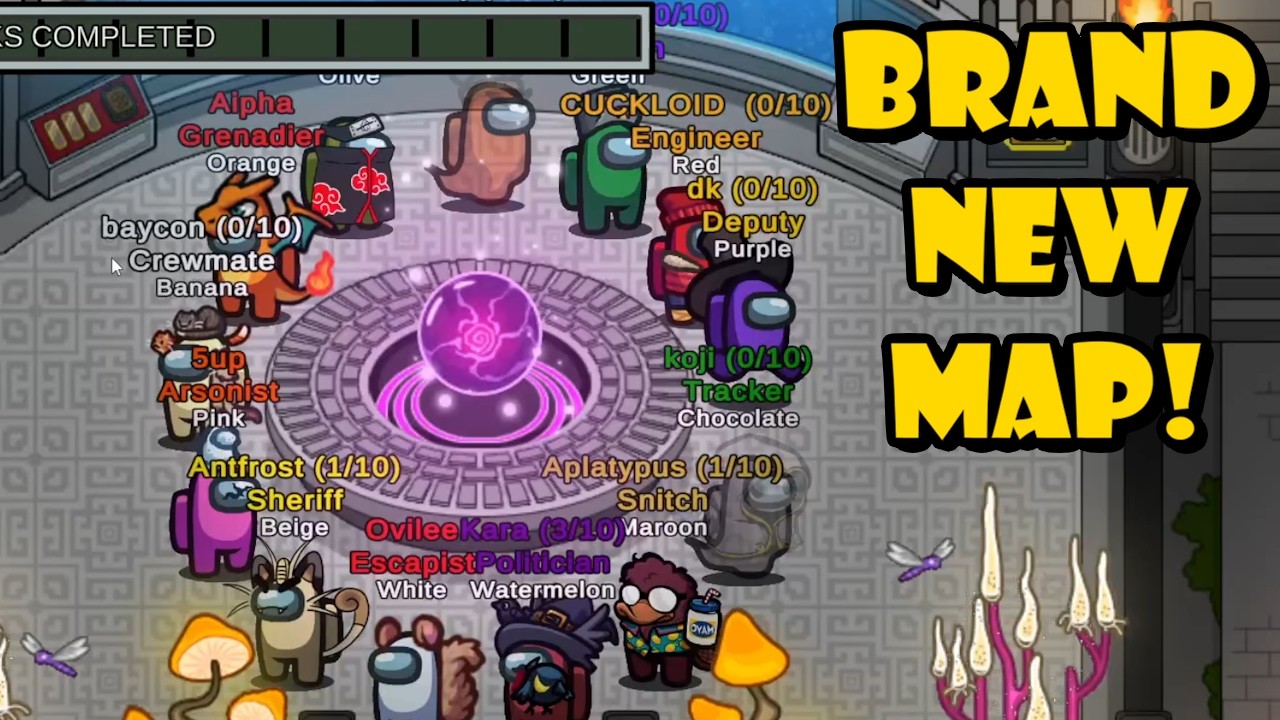 FIRST REACTIONS To The NEW AMONG US MAP YouTube Maxresdefault