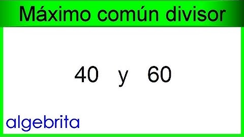 Máximo común divisor de 40 y 60 problema 306