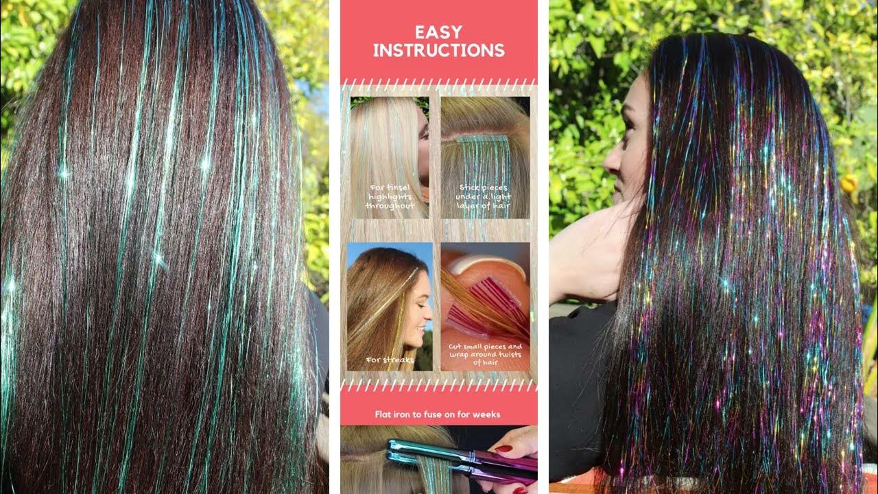 How to install hair tinsel Tutorial demonstrates the easiest ways to
