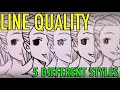 LINE QUALITY: 1 Image, Drawn 5 Different Ways!