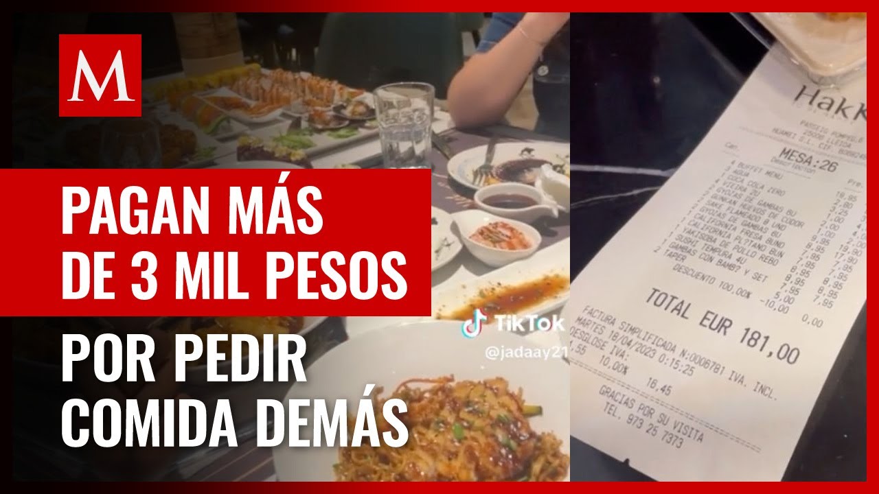 ¿Comida de más en buffet? Jóvenes pagan CARO su exceso; esta cantidad les  cobraron | VIDEO