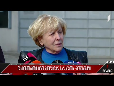 იუსტიციის მინისტრის შეთავაზება სააკაშვილს - შეფასებები