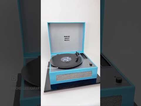 Brings Music and Dessert Together with an Edible Chocolate Sponge Cake Vinyl Record Player.
