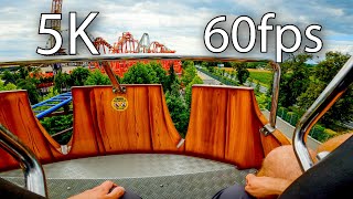 Viking Roller Coaster front seat on-ride 5K POV @60fps Energylandia