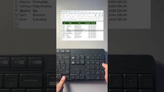 Excel’de satır sütun ekleme ve silme kısayolları.🚀Reklam yoktur. #excel #kısayol