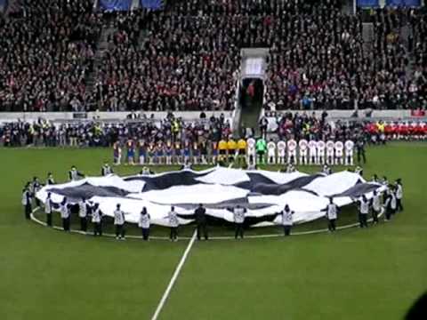 Vfb Stuttgart Fc Barcelona 23 02 2010 Hymne 1 8 Finale Youtube