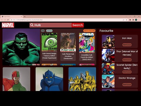 Web Development Project: Creating an Super Hero Hunter web App with HTML, CSS, and JavaScript