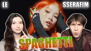 FIRST TIME REACTION | LE SSERAFIM (르세라핌) 'SPAGHETTI (feat. j-hope of BTS)' OFFICIAL MV