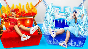 Căn Phòng Treo Bí Mật! Sinh Đôi Lửa vs Băng