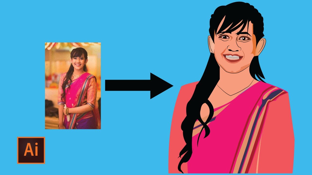 Vector Portrait in Adobe Illustrator 2021 | Vector Art | Vector ...