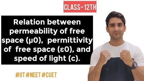 Relation between permeability of free space (μ0),  permittivity  (ε0), and speed of light (c). #12th